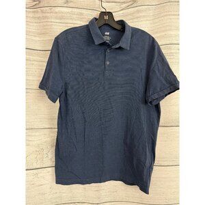 Men's H&M Navy Slim Fit Polo Shirt Size M